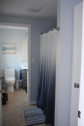 Forest Beach, South Chatham Cape Cod vacation rental - MBR shower/dressing room with linen closet; access to half bath