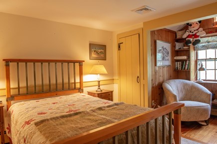 South Yarmouth Cape Cod vacation rental - Comfy & casual guest bedroom with a reading nook & board games!