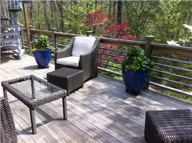 Falmouth Cape Cod vacation rental - Lower deck with comfortable furniture