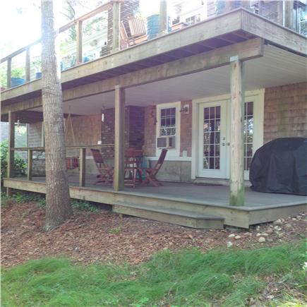 West Yarmouth Cape Cod vacation rental - Private covered porch overlooking the pond