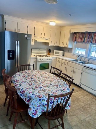 Dennisport Cape Cod vacation rental - Kitchen offers a flexible space for casual dinners or game nights