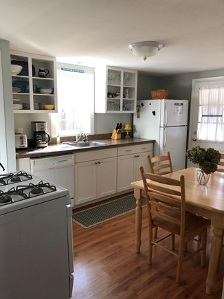 South  Yarmouth, Bass River Cape Cod vacation rental - Kitchen with dining table.