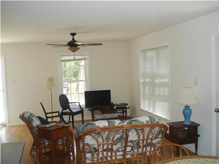 South Chatham Cape Cod vacation rental - Living area, open to dining area and kitchen