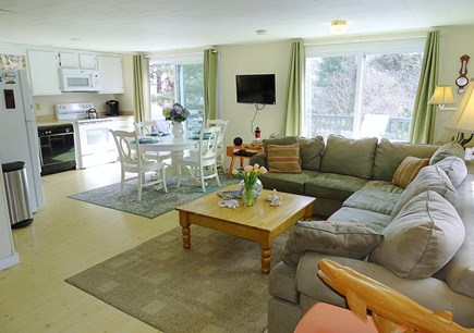 Eastham Cape Cod vacation rental - Bright living room opens to dining and kitchen
