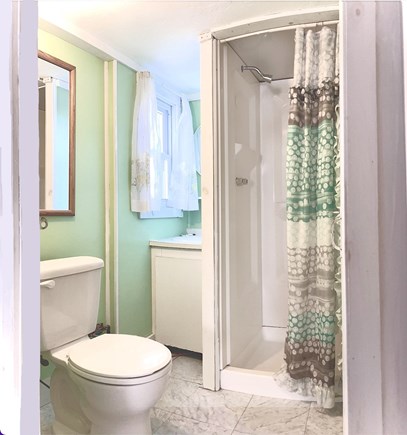 Wareham MA vacation rental - Charming, petite bathroom with classic features.