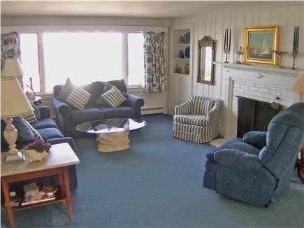 Brewster Cape Cod vacation rental - Traditionally furnished living room with breathtaking Bay views.