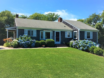  South Harwich Cape Cod vacation rental - Front view with off-street parking for 5 vehicles.