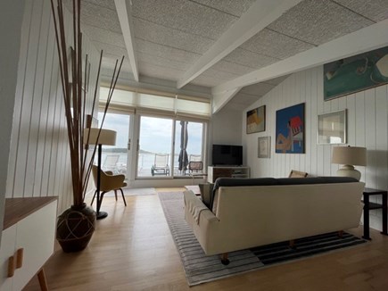 Wellfleet Cape Cod vacation rental - Upstairs Living Room/TV Room with Sweeping Water Views