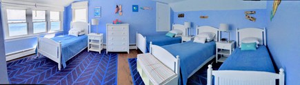 North Chatham Cape Cod vacation rental - Perfect for kids, upstairs bedroom with 4 twins and ocean views