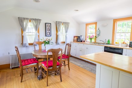 Woods Hole, Falmouth Cape Cod vacation rental - Dine indoors or out from this lovely farmhouse-style kitchen.