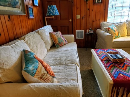 Eastham, Whispering Pines Cape Cod vacation rental - Living room sofa