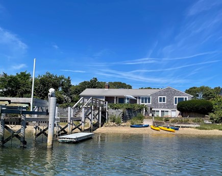 West Yarmouth - Lewis Bay Cape Cod vacation rental - 150' of saltwater access. Float for 4 kayaks & paddles provided.