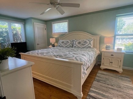 West Yarmouth - Lewis Bay Cape Cod vacation rental - Master Bedroom added closet space, TV etc..