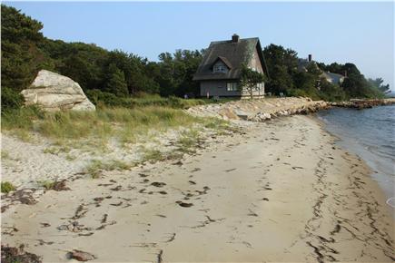 Woods Hole Cape Cod vacation rental - View of the house from the private beach