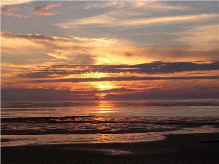 Brewster Cape Cod vacation rental - Sunset from bluff deck