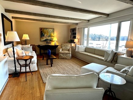 East Orleans Cape Cod vacation rental - Lovely spacious living room offering panoramic water views