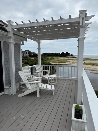 North Chatham, Beach, Harbor Cape Cod vacation rental - New 2024 upper deck shaded Pergola&lt;br/&gt;gathering spot w ocean views