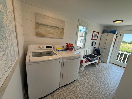 Chatham, On the Beach Front, North Chat Cape Cod vacation rental - LG laundry & utility room, exits to best outside shower!