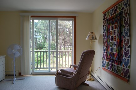 Wellfleet Cape Cod vacation rental - View from master bedroom to small deck & marsh