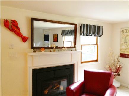 South Harwich Cape Cod vacation rental - Comfortable seating by the gas fireplace