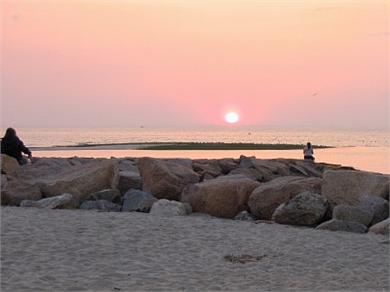 Brewster Cape Cod vacation rental - Sunset at nearby Paine's Creek bay beach