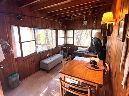 Wellfleet Cape Cod vacation rental - Enclosed porch with indoor dining for rainy or cool days!