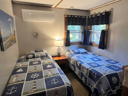 Wellfleet Cape Cod vacation rental - Back bedroom with twin beds and AC split