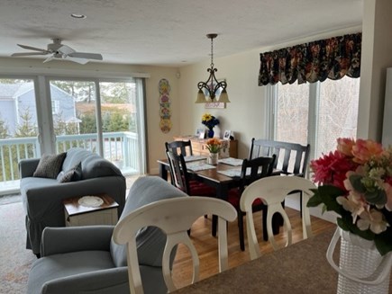Plymouth MA vacation rental - Open Living and Dining Room With Slider To Deck