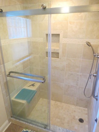 Brewster Cape Cod vacation rental - New glass step-in shower, main level full bath