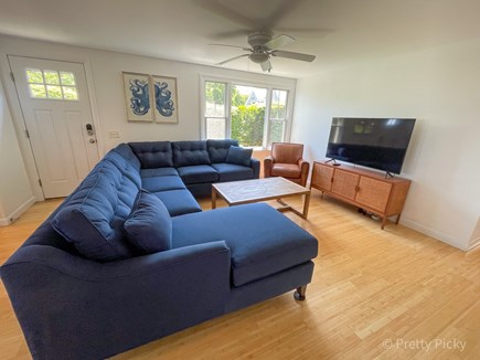 Brewster Cape Cod vacation rental - Living room with flat screen TV wall mounted