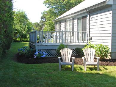Dennis Cape Cod vacation rental - Spacious deck overlooking lovely yard