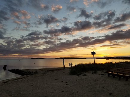 Wellfleet near Center Cape Cod vacation rental - Indian Neck beach water view at sunset