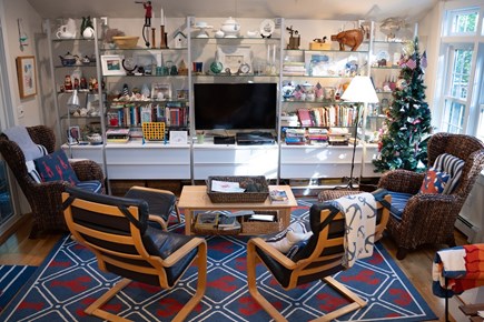 Brewster Cape Cod vacation rental - Living room with comfortable chairs