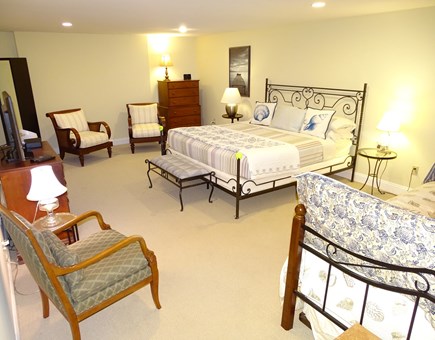 Brewster Cape Cod vacation rental - Lower level sleeps 5 with living room. King and 3 twins.