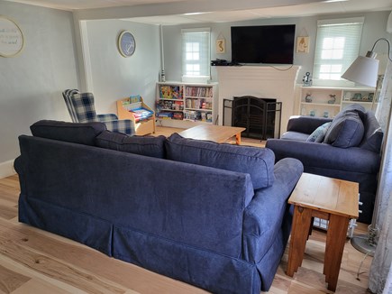 Dennis Port Cape Cod vacation rental - Spacious living area with large TV
