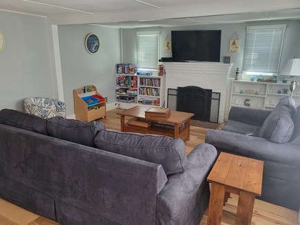 Dennis Port Cape Cod vacation rental - Spacious living area with a large TV