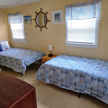 Dennis Port Cape Cod vacation rental - Cottage bedroom 2 with two XL Twin beds