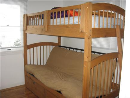 Hyannis Cape Cod vacation rental - Bedroom #2  bunkbed that folds down to full bed- memory foam