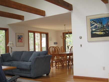Wellfleet Cape Cod vacation rental - Living room with cathedral ceiling