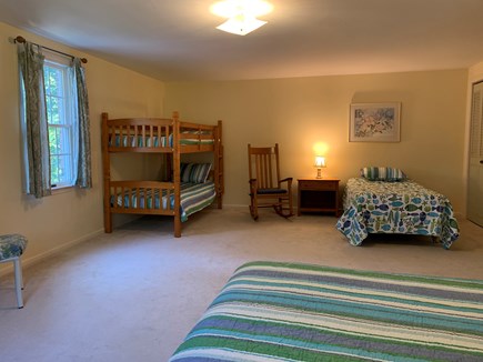 Orleans Cape Cod vacation rental - Large second floor bedroom- three twins and one full size bed.