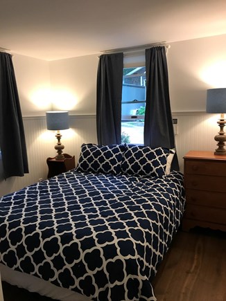 Orleans Cape Cod vacation rental - Queen bedroom has A/C & room darkening drapes for peaceful sleep.