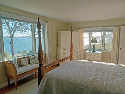 Orleans Cape Cod vacation rental - First floor master bedroom with wonderful bay views