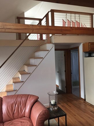 Provincetown Cape Cod vacation rental - Stairway to Loft bedroom and Deck