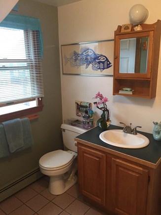 Provincetown Cape Cod vacation rental - Bathroom, it has a shower and tub.