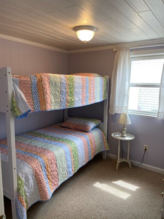 East Sandwich Cape Cod vacation rental - 3rd bedroom with twin sized bunk beds.