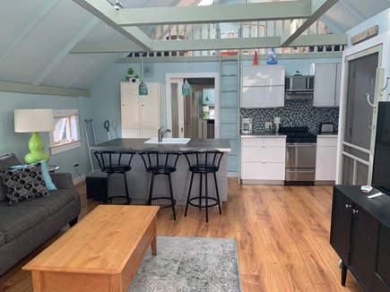 Harwichport Cape Cod vacation rental - Bright & sunny main living area. Skylights & large ceiling fans.