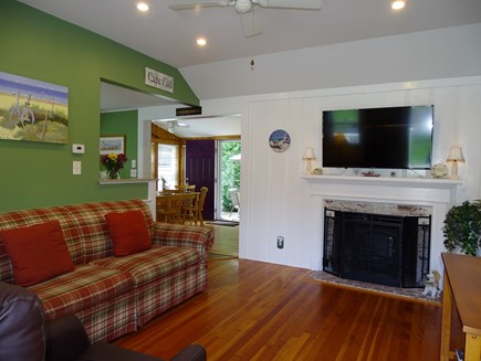 West Yarmouth Cape Cod vacation rental - Living rooms offers 42” flatscreen TV, fireplace, open floor plan
