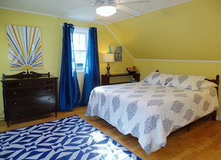 Chatham Cape Cod vacation rental - Upstairs queen bedroom with skylight and TV