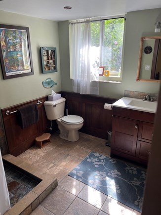 Brewster Dennis town line Cape Cod vacation rental - Lower Level Bath