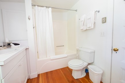 Woods Hole Cape Cod vacation rental - Upscale bathroom with shower and tub.